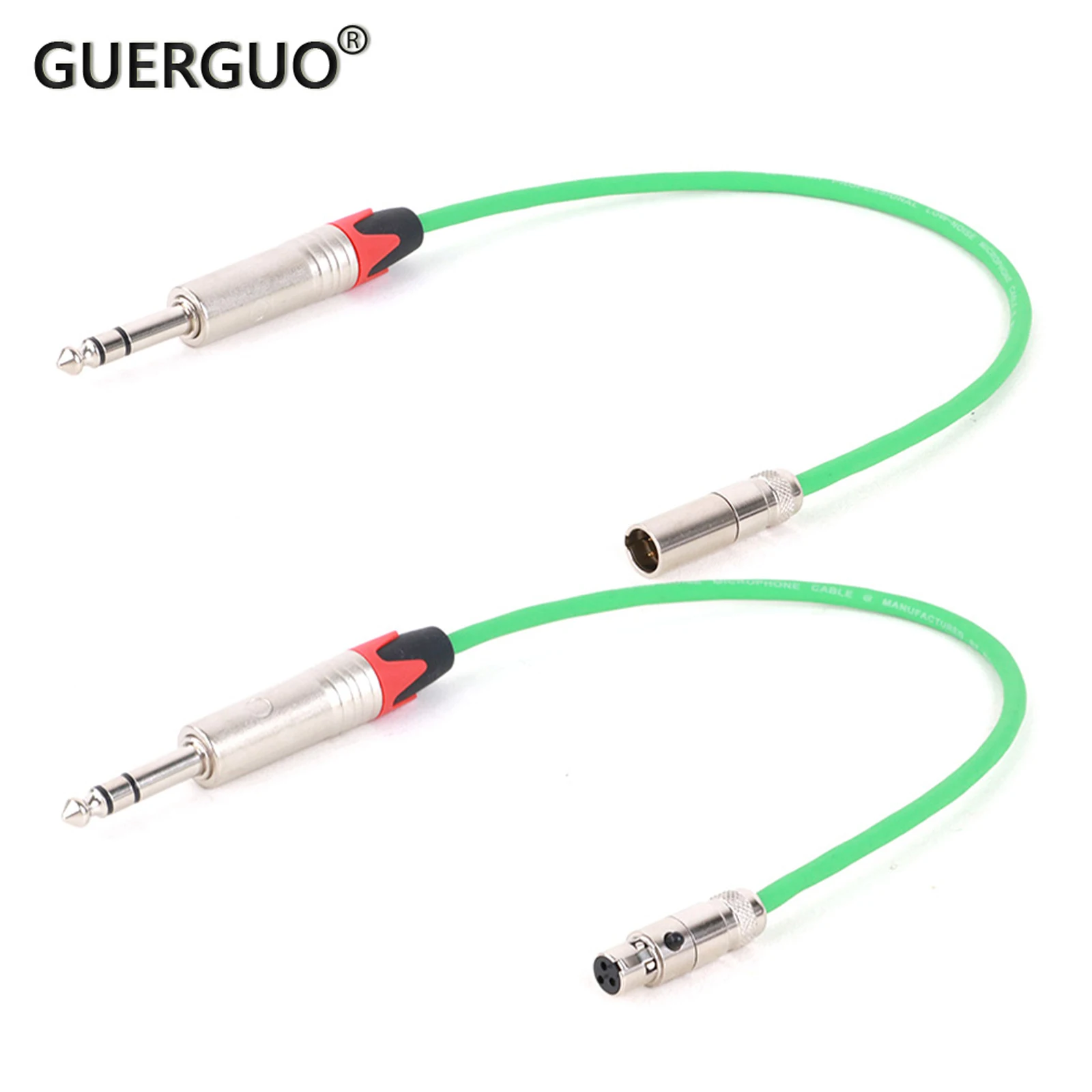 

GuerGuo 3Pin Mini XLR Female/Male Jack to 6.35mm 1/4" TRS Guitar Bass Instrument Audio Extension Adapter Colorful Cable 0.3m-30m