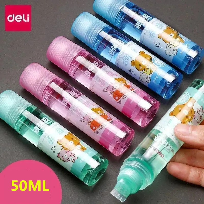 50ml Colored Deli Water Glue Child Safe Liquid Adhesive Bonding Paper DIY Crafts School Office Supply Student Stationery Gift