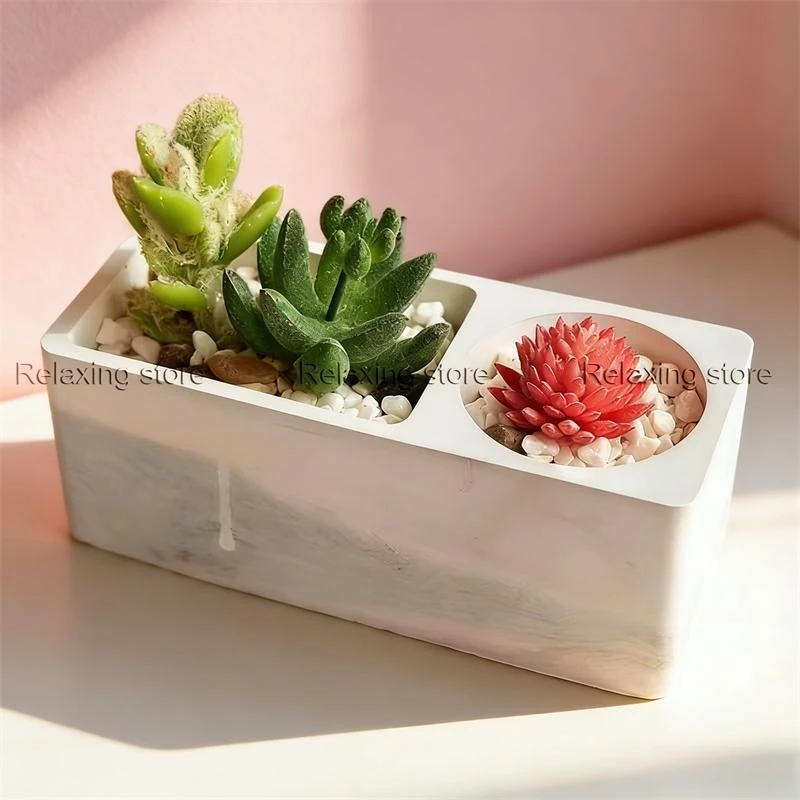 

Прямоугольная силиконовая форма для бетонных цветочных горшков, гипсовых подставок для ручек, цементных контейнеров для суккулентов, коробок для хранения