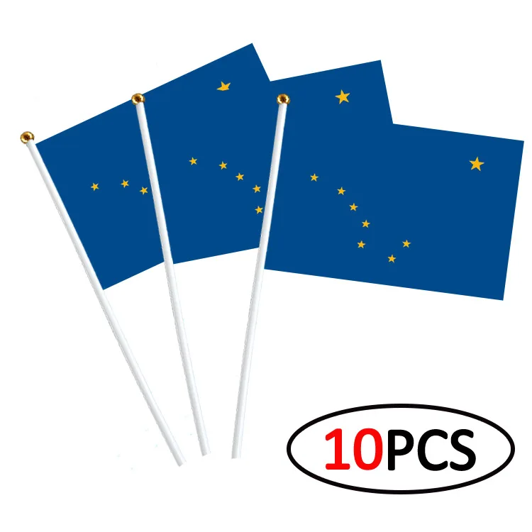 

10/40-Pack Handheld Alaska State Flags for Conferences, Grand Openings and Welcome Ceremonies Wholesale of American state flags