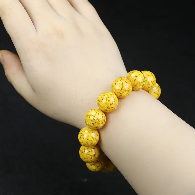 Natural Sand Granules, Round Beads, Bracelet