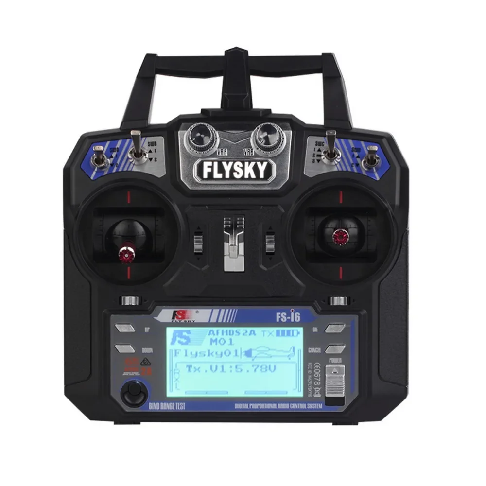 

FlySky FS-i6 2.4G 6CH AFHDS RC Transmitter With FS-iA6 FS-iA6B Receiver for Airplane Heli UAV Multicopter Drone