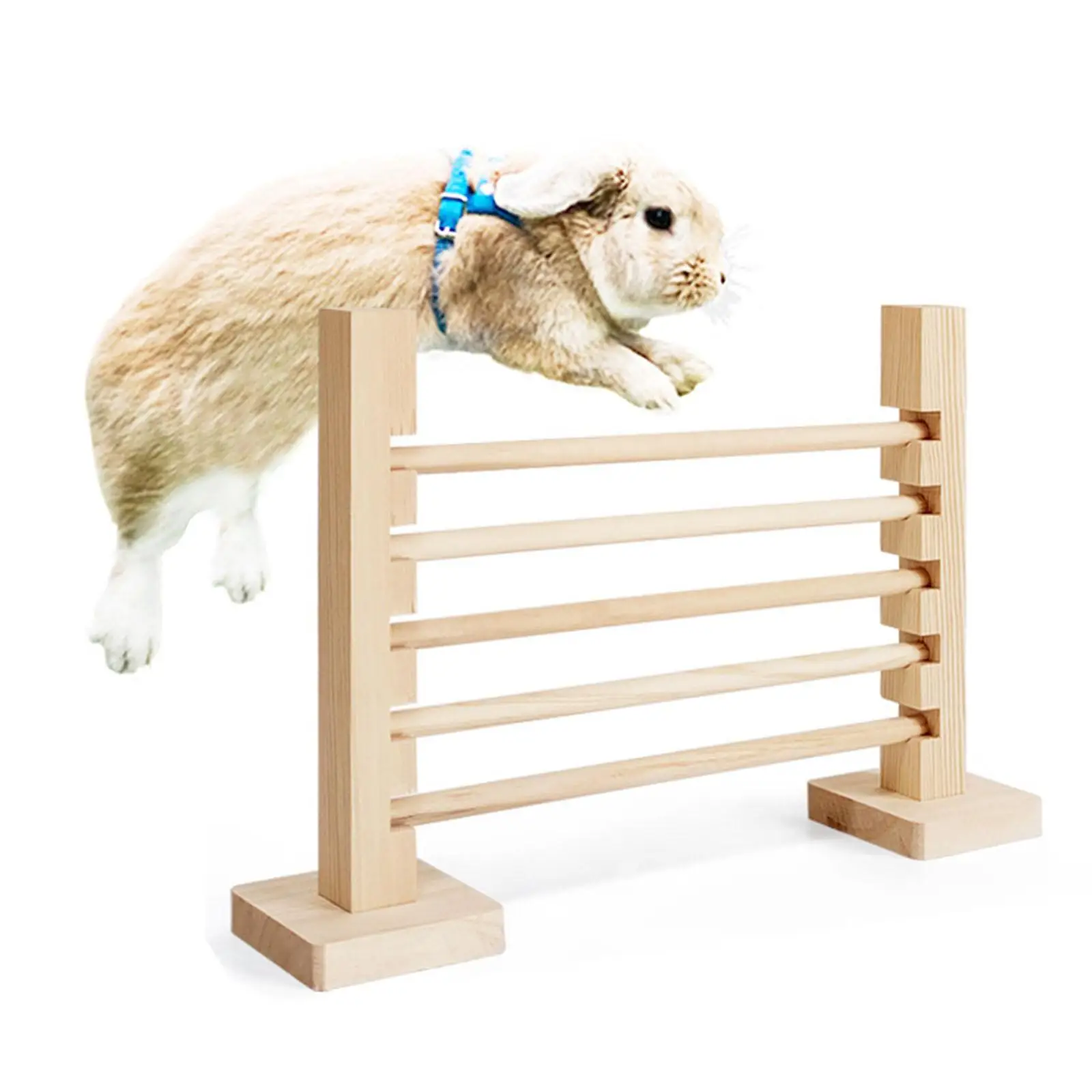 Rabbit Jump Bar Bunny Toy Equipment Adjustable Height Training Games Rabbit Exercise Obstacle for Bunny Pet Rabbit Exercise