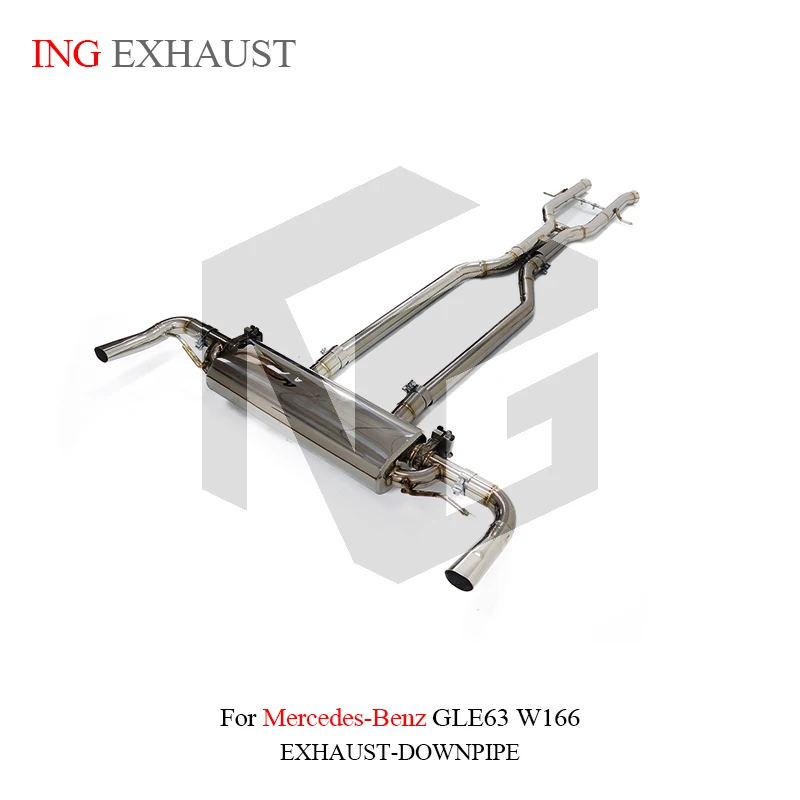 ING Exhaust System Exhaust Catback For Mercedes Benz GLE63 W166 5.5T With Muffler Valves Exhaust Pipe System CAR ACCESSORY