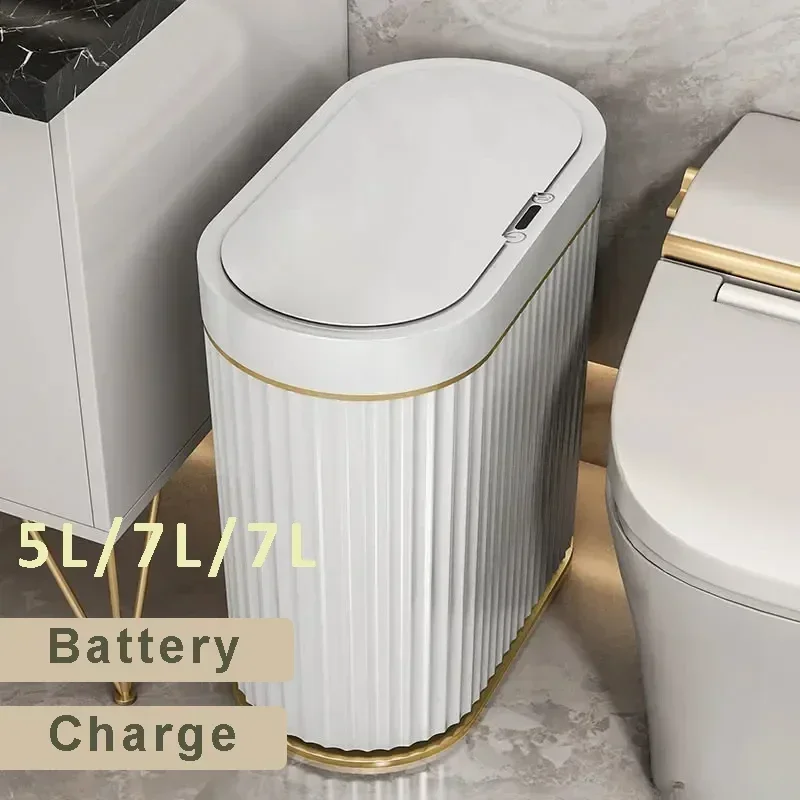 

7L/9L Narrow Smart Sensor Garbage Bin Household Electronic Automatic Bathroom Trash Can Toilet Dustbin Dump Kitchen Accessories