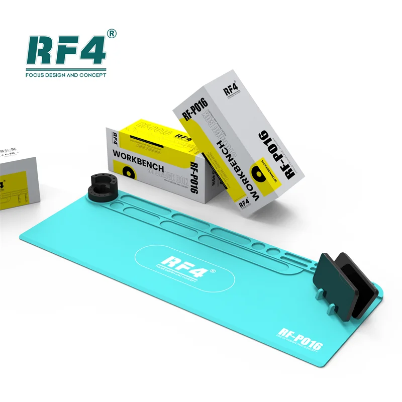 

RF4 RF-PO15 RF-PO16 Mobile Phone Repair Mat with Accessories Storage Box High Temperature Resistance Working Mat