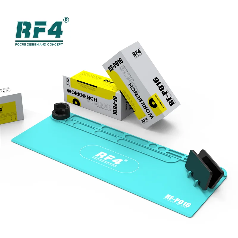 RF4 RF-PO15 RF-PO16 Mobile Phone Repair Mat with Accessories Storage Box High Temperature Resistance Working Mat