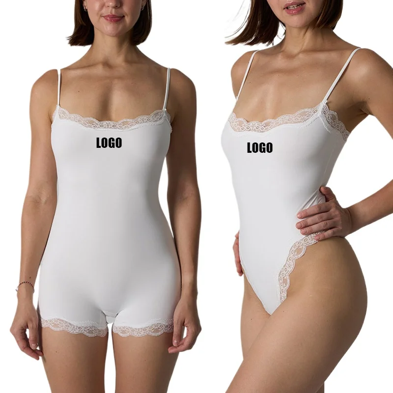 Custom LOGO European beautiful women's sexy lace slim yoga jumpsuit breathable hip lift sports fitness adjustable jumpsuit