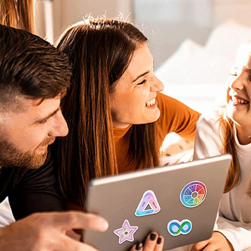 

6 Pcs Fingertip Stickers Stress Textured for Adults Colorful Plastic Calm Phone Back Sensory Desk Adhesive Reusable