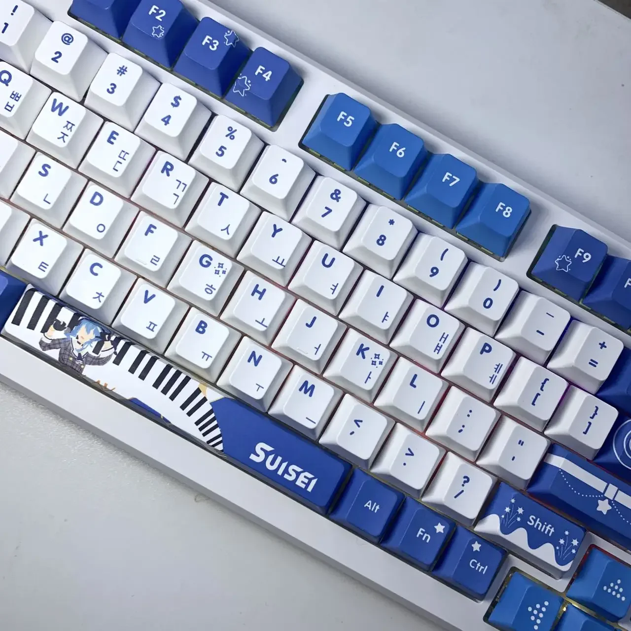 Vtuber Hololive Keycaps 132 Keys Ouro Kronii PBT Key Cover DYE