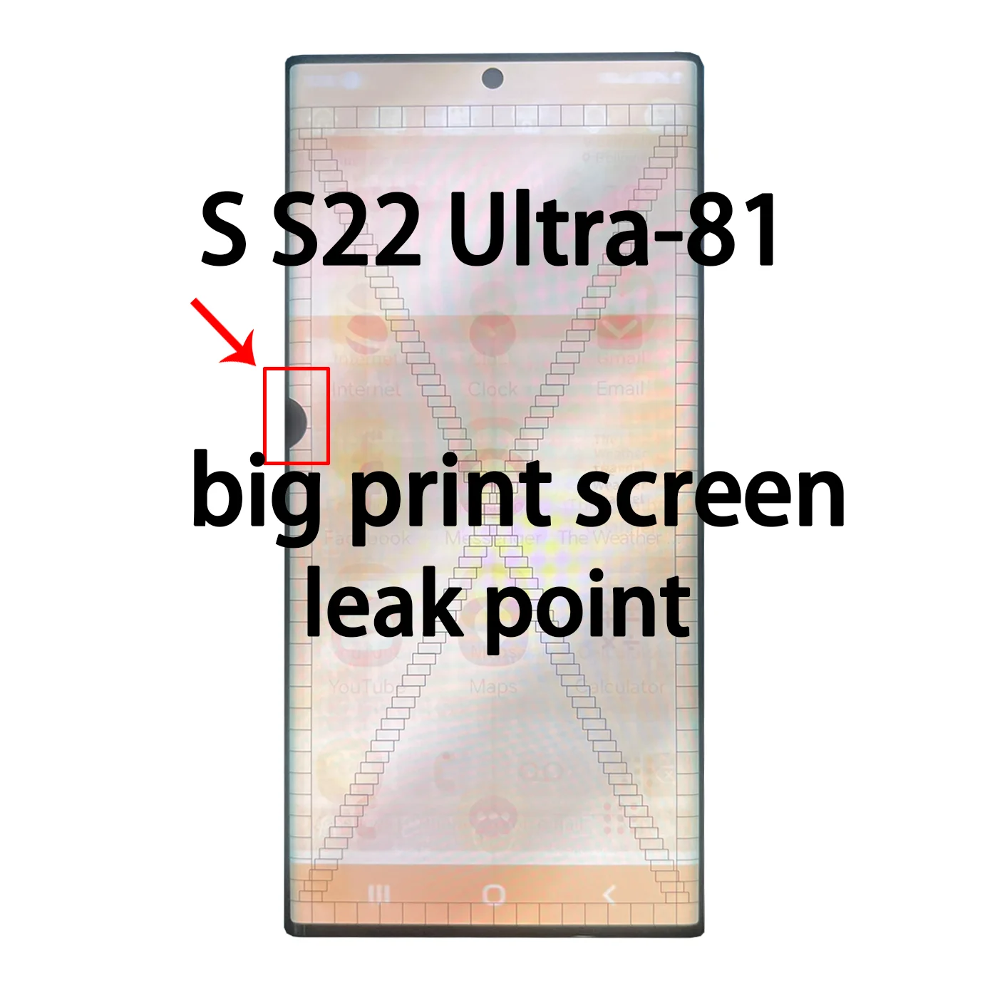 For S22 Ultra S908 S908B The black spots Defective series For Samsung S22 Ultra LCD Display Digital Touch Screen LCD Assembly