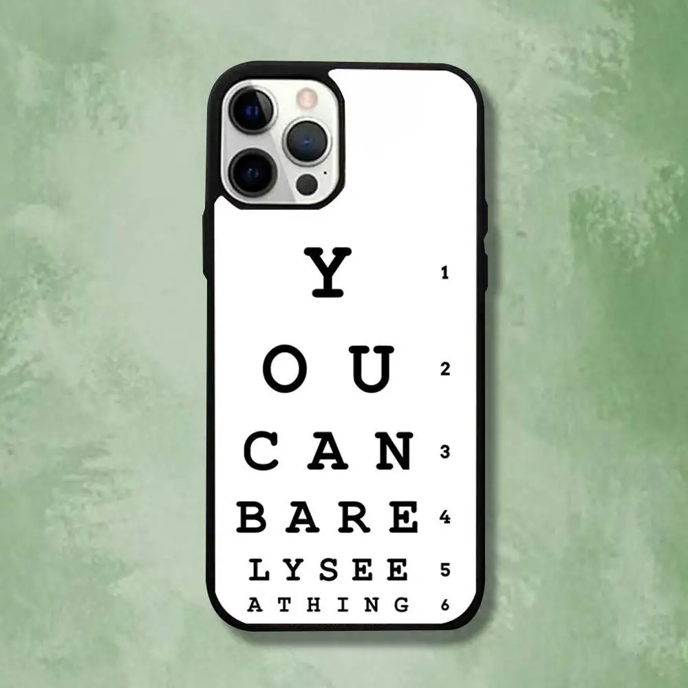 Medical Eye Chart Phone Case For iPhone 16,15,14,13,12,11,Pro,Max,Plus,Mini,SE4,E Magnetic Magsafe Wireless Charging