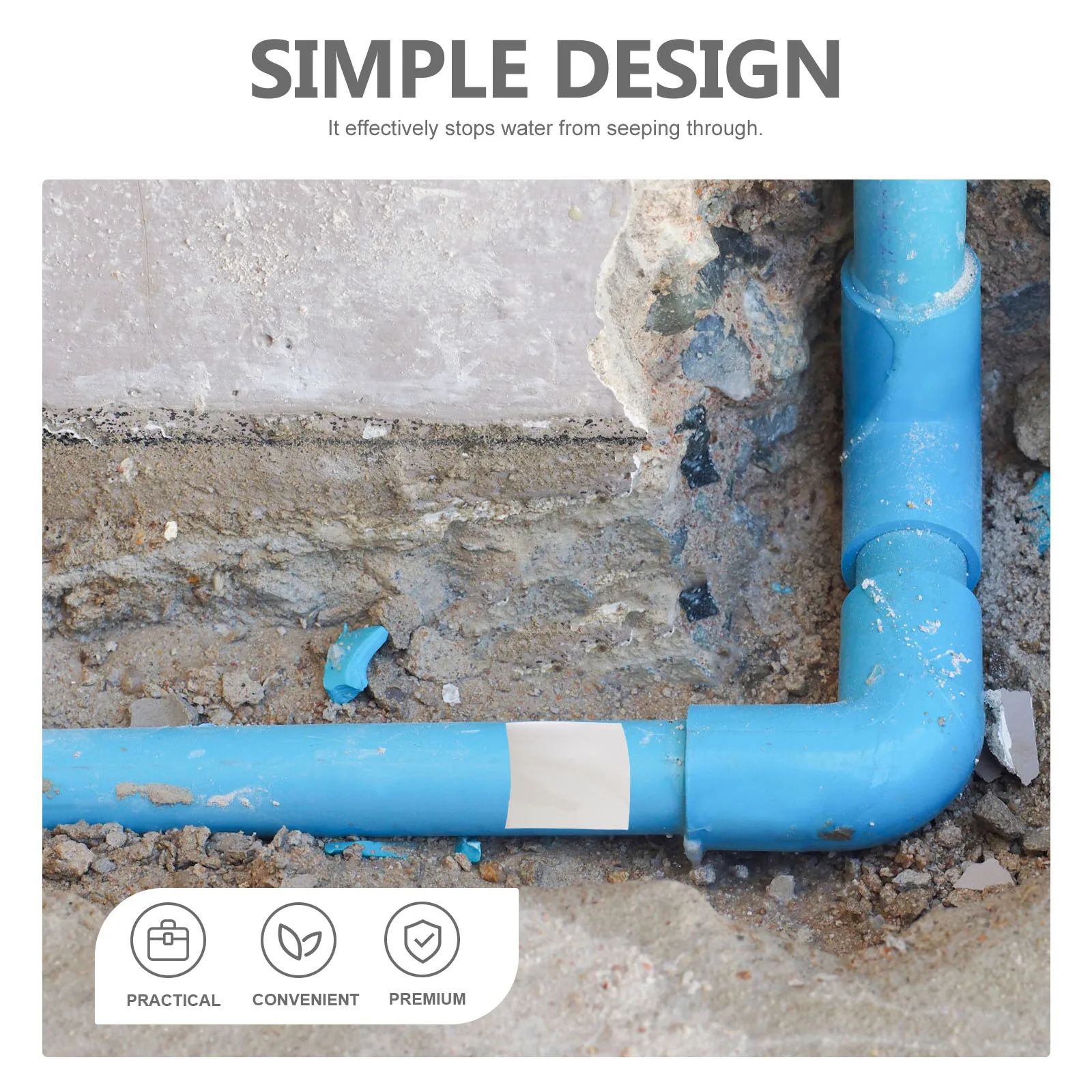 

1 Roll Waterproof Adhesive Tape Leak Proof Sealing Hose Repair Weather Resistant Heavy Duty Leak Stop Tape For Bathroom Kitchen