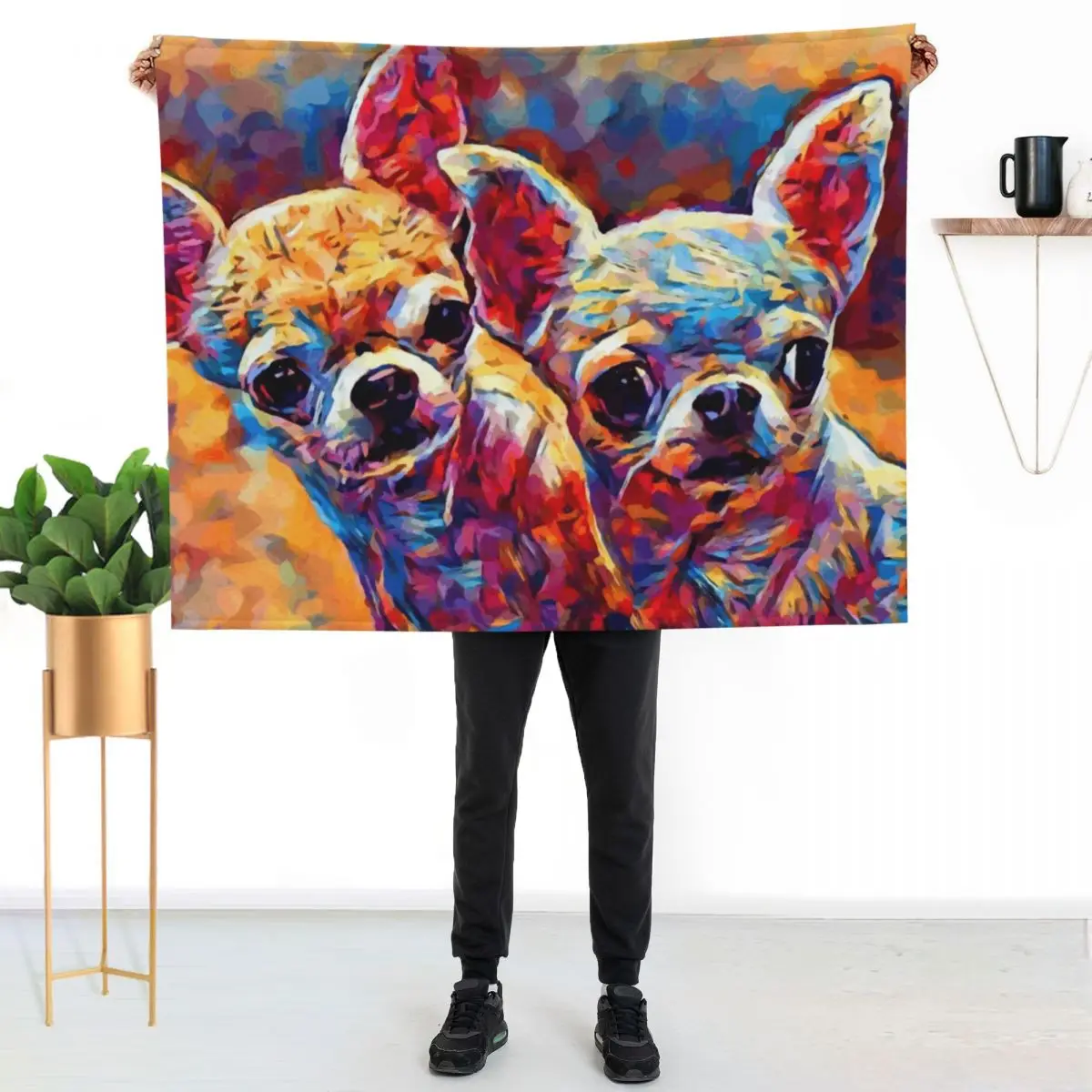 Chihuahua Bros Throw Blanket For Sofa Thin Luxury Brand Camping Loose Bed linens Bed Fashionable Blankets