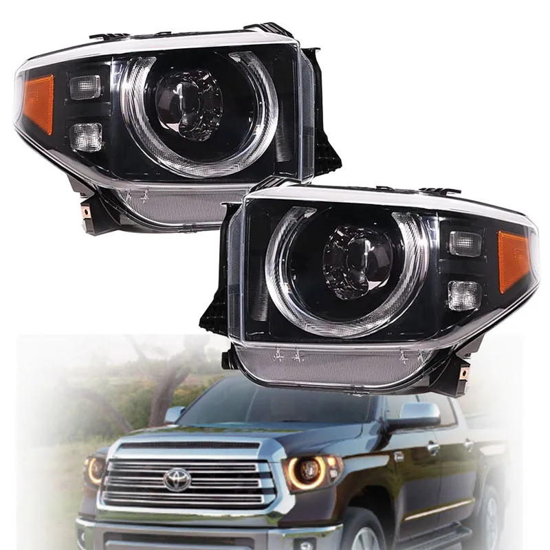 

Headlight Assembly Pair Aftermarket Replacement With DRL for 2014-2021 Tundra Factory Style