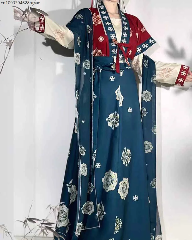 Chinese Hanfu Dress Women Carnival Cosplay Costume Party Outfit Ancient Traditional Vintage Tang Dynasty Hanfu Dress