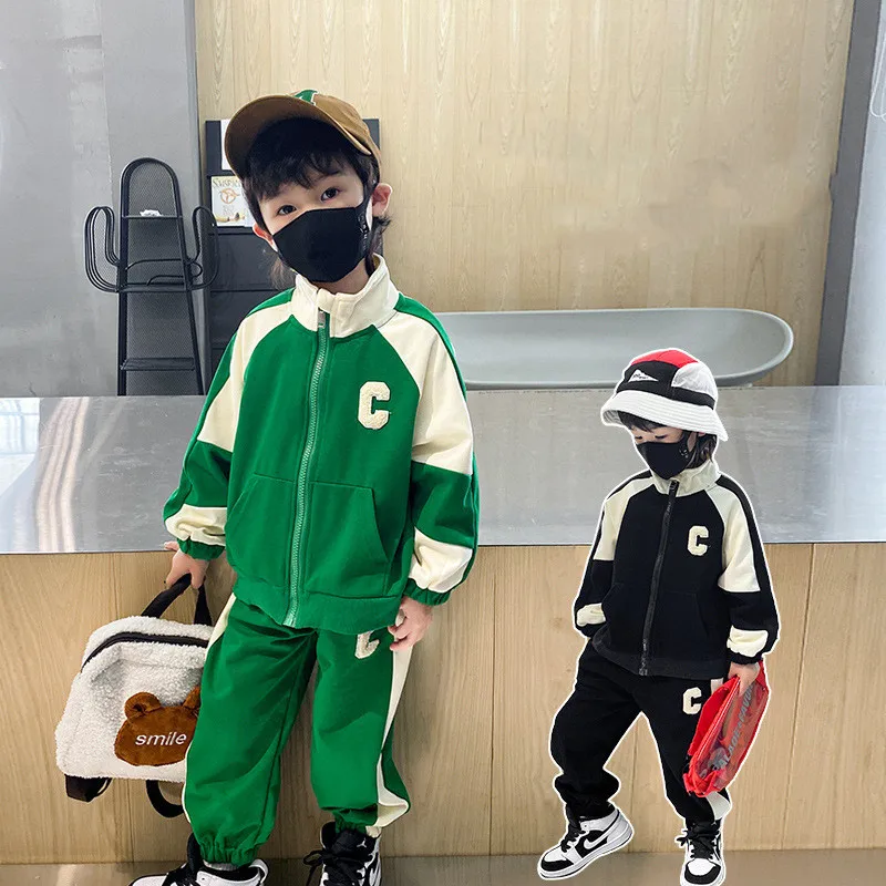 Boys Coat +Pants 2PCS/Set 2022 Graceful Warm Thicken Winter Autumn Suits Sports Outfits Plus Size Children Clothing