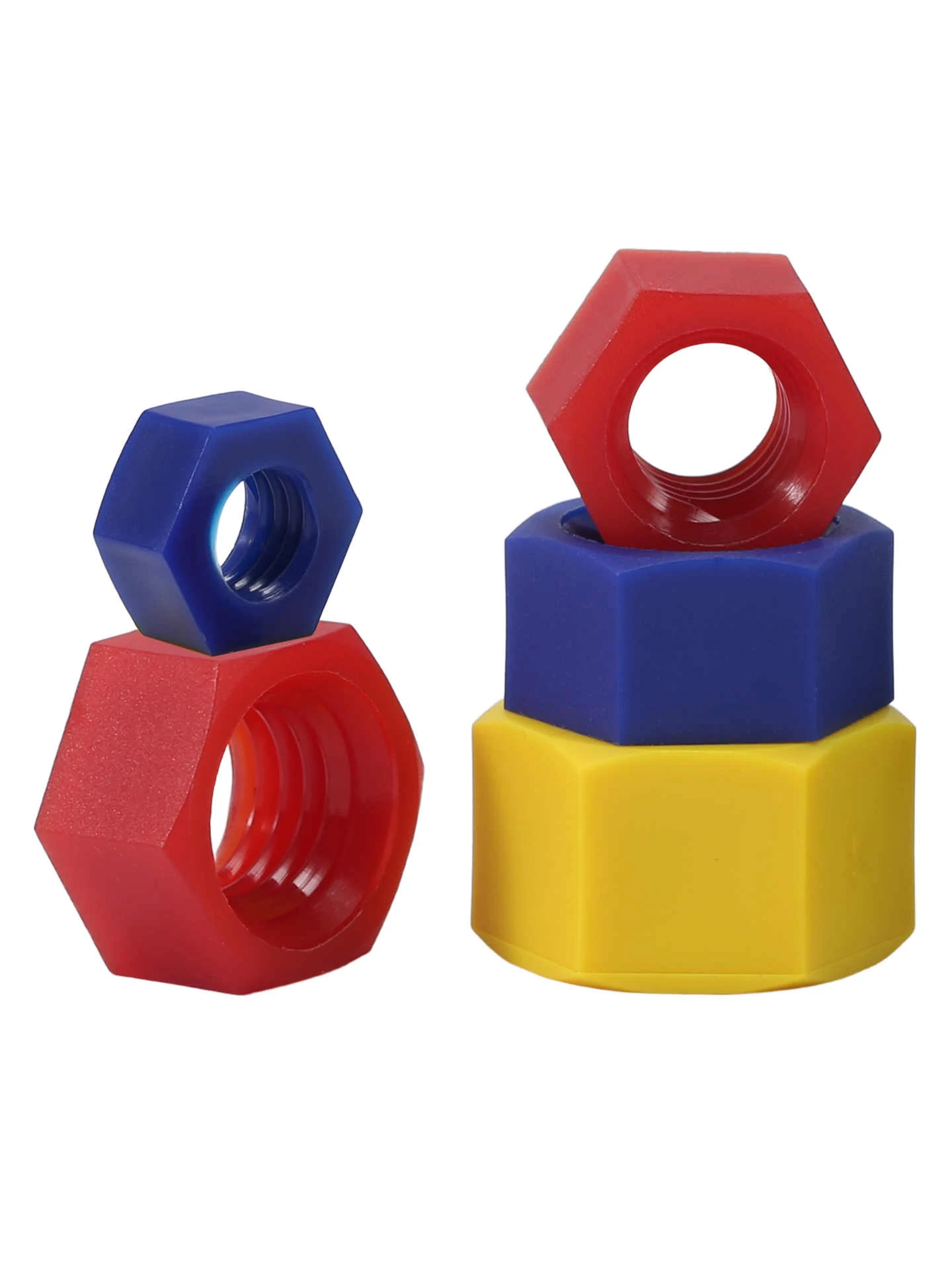 5-100pcs M2 M2.5 M3 M4 M5 M6 M8 M10 M12 M14 M16 M18 M20 Plastic Nylon Hexagon Nut Black / White / Red / Blue / Yellow