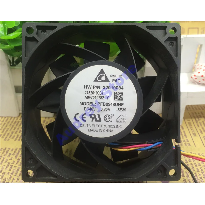 

DELTA PFB0948UHE 9038 48V 0.80A 28.8W 4-wire PWM large air cooling fan 7000RPM 153.52CFM air blower