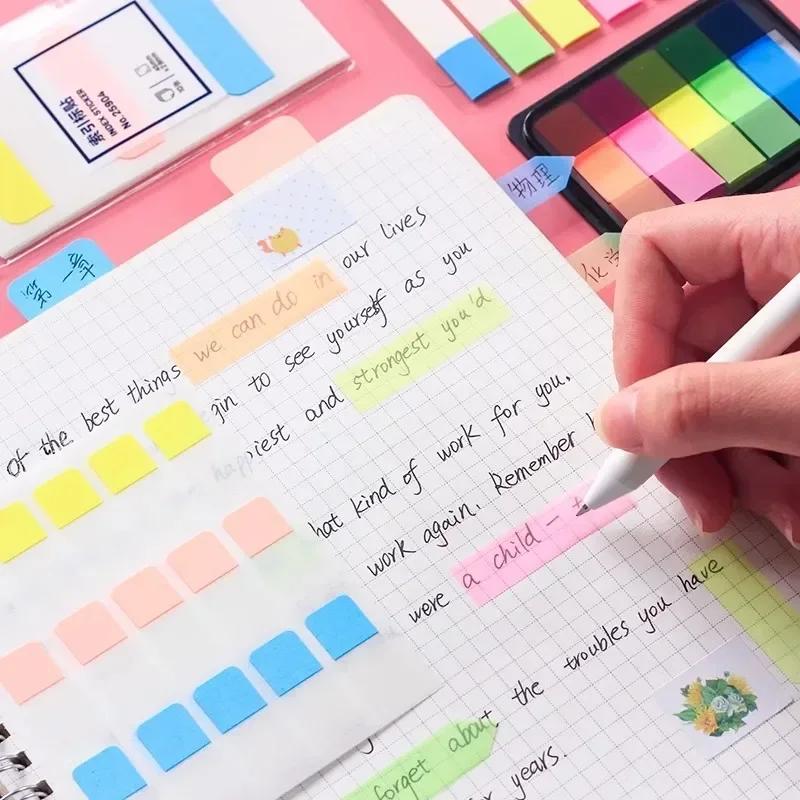 30/60/120pcs Sticky Notes Writable Index Stickers Classification Label Tags for Notebook Agenda Planner Adhesive Index Flags