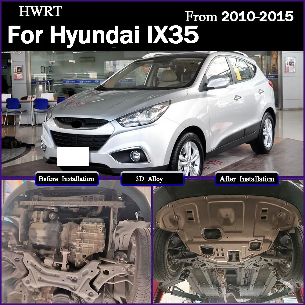 

Under Engine Guard Splash Shield Mud Fender Cover Plate Fender Mudguard Protector Alloy For Hyundai IX35 2010 - 2015 2.0L 2.4L