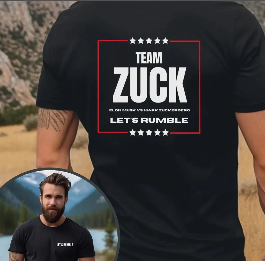 

Team Zuck, Musk Vs Zuckerberg Cage Fight Shirt, Double Sides S-5Xl