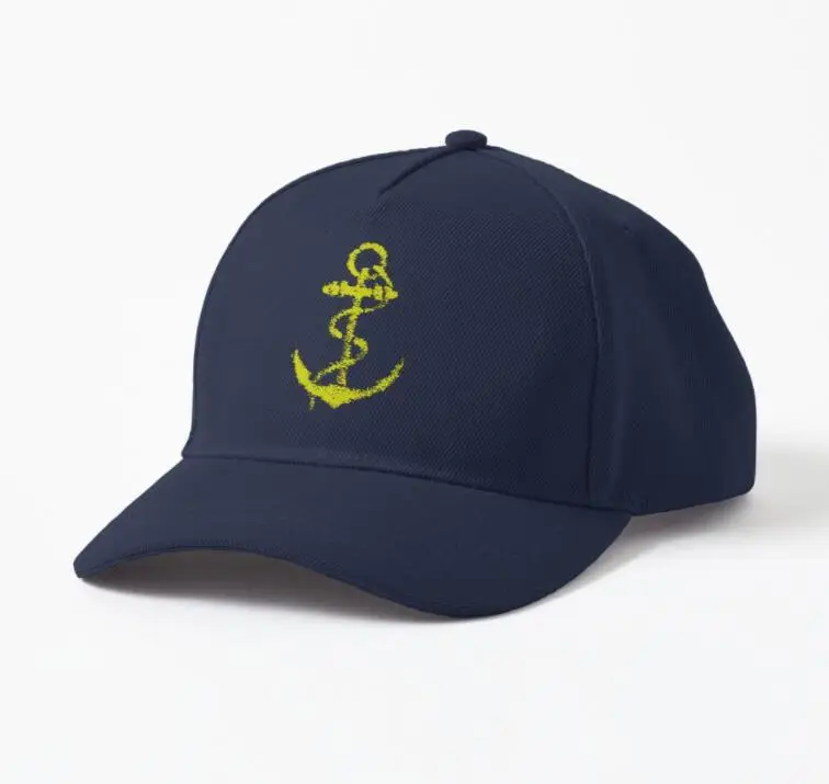 French Naval Golden Anchor Marine Nationale La Royale France Print Cap Adult Unisex Outdoor Baseball Caps