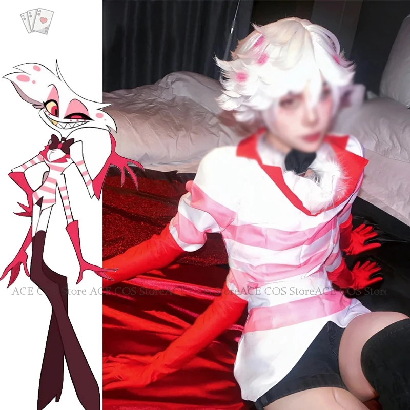 Anime Hazbin Angel Dust Hotel Cosplay Costume Spider AD Unisex Suit Four Leg Clothes Uniform Angel Sexy Halloween Party 2024