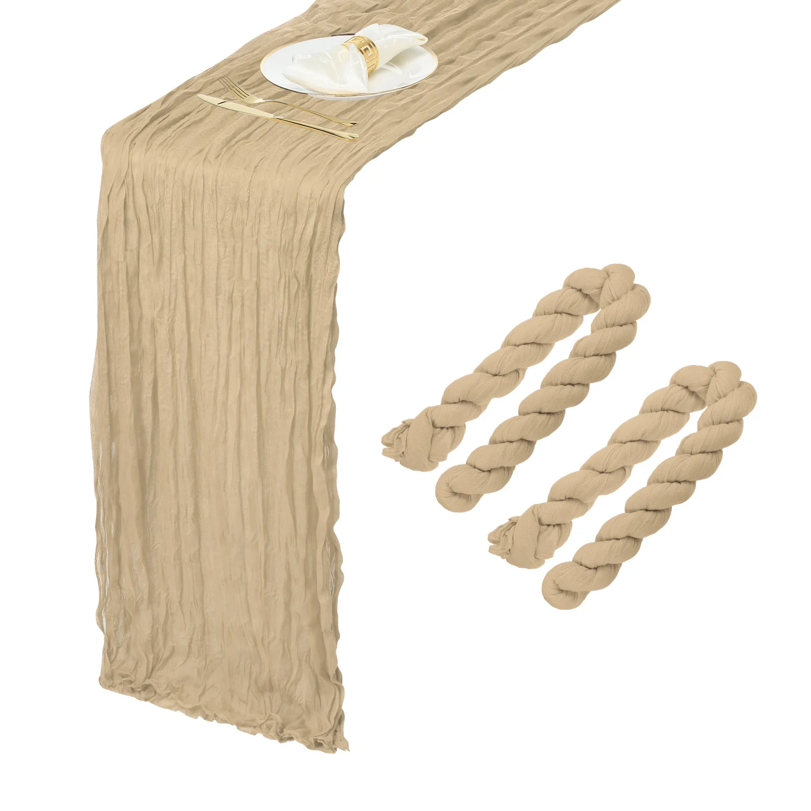 2pcs Cheesecloth Table Runner 10FT 35.4