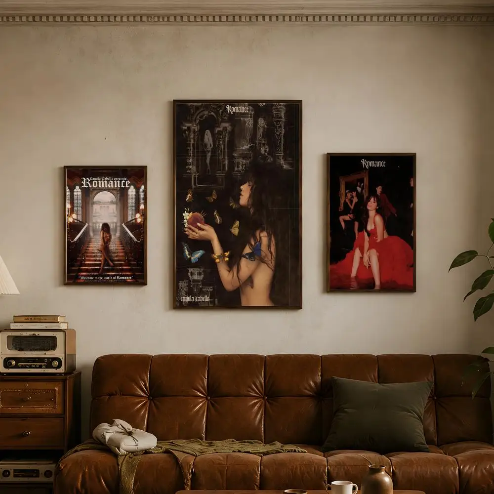 Singer C-Camila Cabello-o Poster Vintage Self Adhesive PP Wall Art Home Bar Bedroom Decor Gift