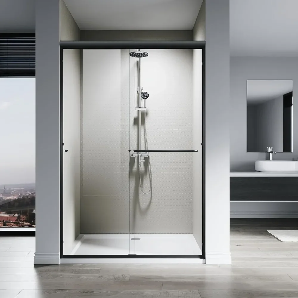 

XMSJ Shower Door, 48" W, Tempered Glass Shower Door, Sliding Showers Glass Doors, Easy To Clean, Bathroom Glasss Showers Door