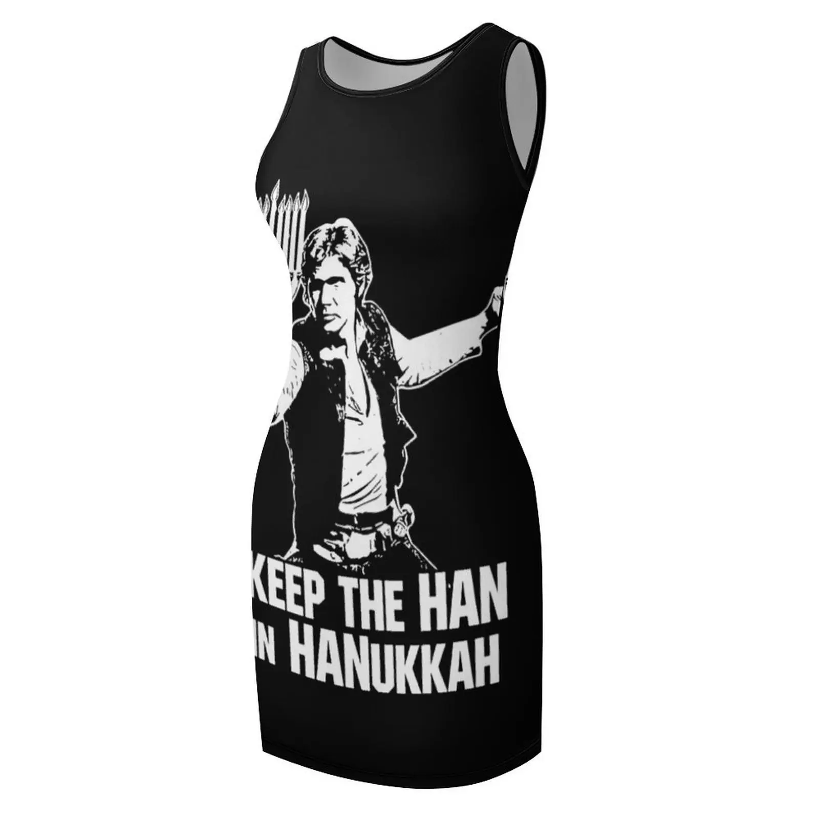 Keep the han in hanukkah camicia senza maniche prendisole abiti da donna abiti estivi di lusso da donna 2025 abiti eleganti taglie forti