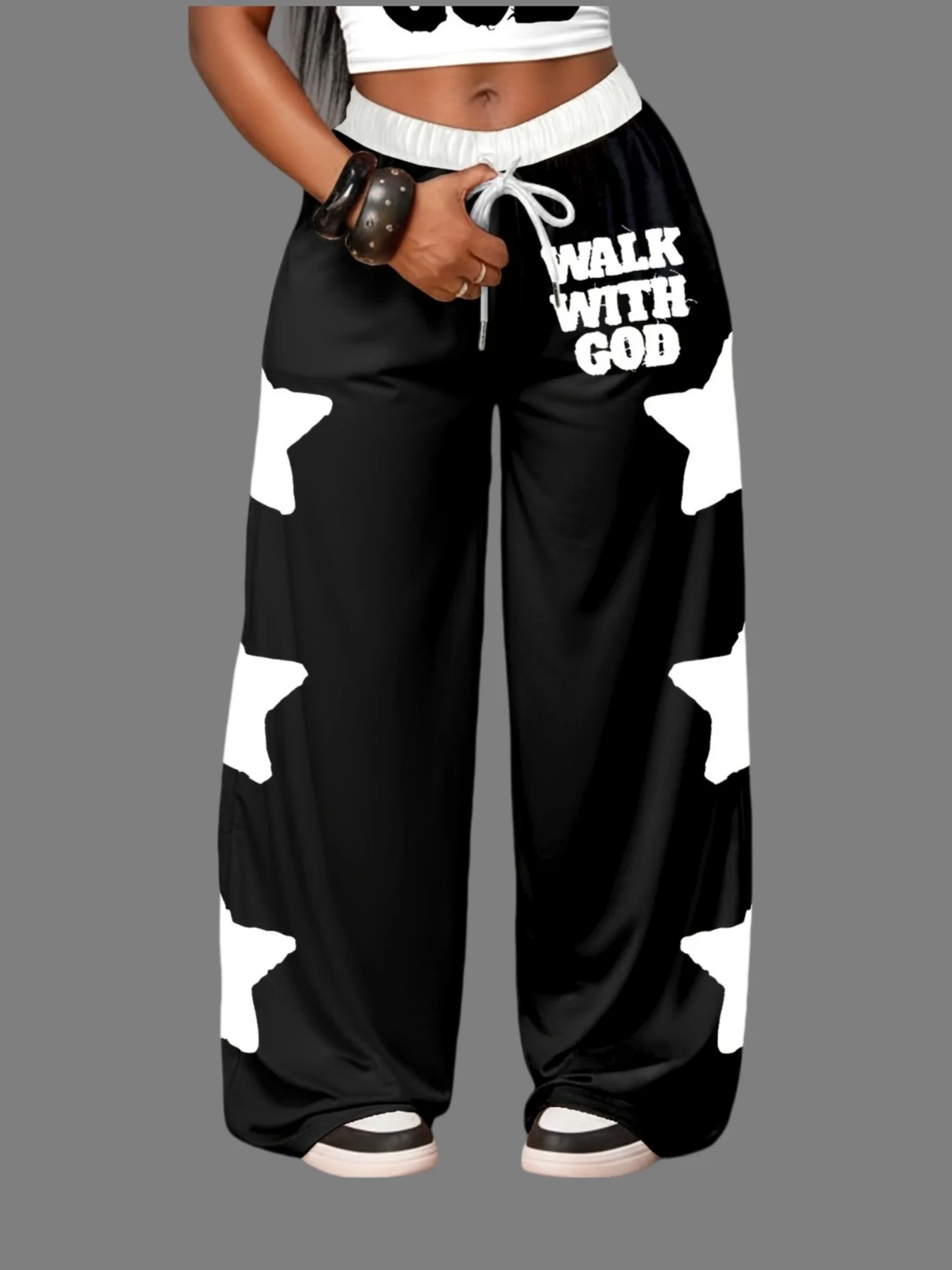 2026 New Model Men Gothic Vertical Graphic Wide Leg Sweatpants Drawstring Loose Straight Baggy Y2K Dark Punk Streetwear Pants.