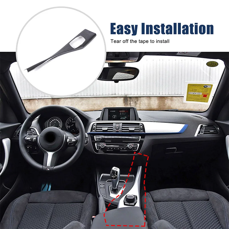 

For BMW F20/1 Series 2 Series car multimedia panel real carbon fiber car interior modification 1 piece set (left peptide)