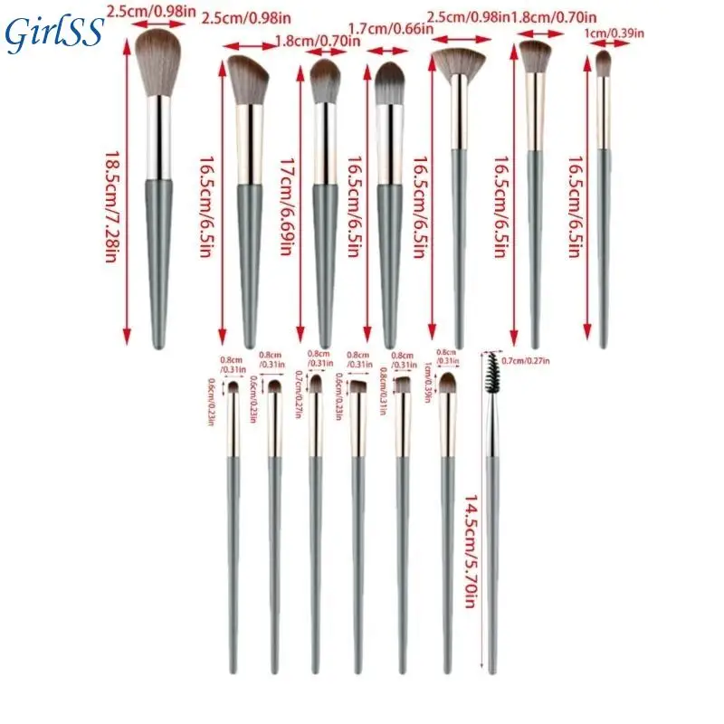14 個のメイクブラシセット多機能化粧ブラシセットフルフェイスメイクアップブラシコンシーラーアイシャドウパウダー T4MB