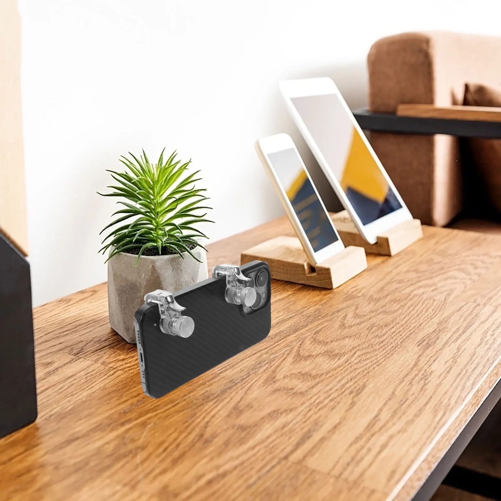 

4 Pairs Mobile Phone Gaming Triggers Game Controller High Sensitivity Instant Action Response Ergonomic Design Mobile Gaming