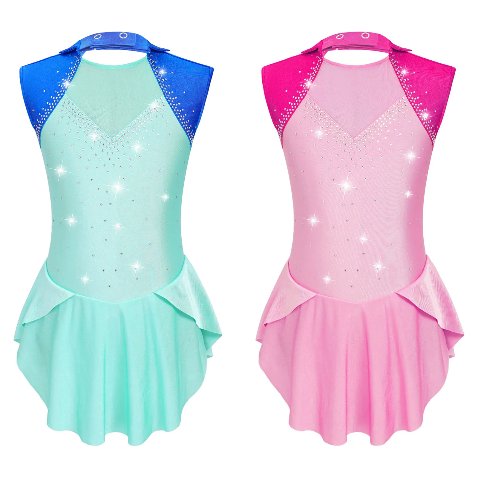 Kids Girls Ballet Dress Children Figure Skating Dancewear Leotard Ballerina Fairy Party Dance Costumes for Stage Performance