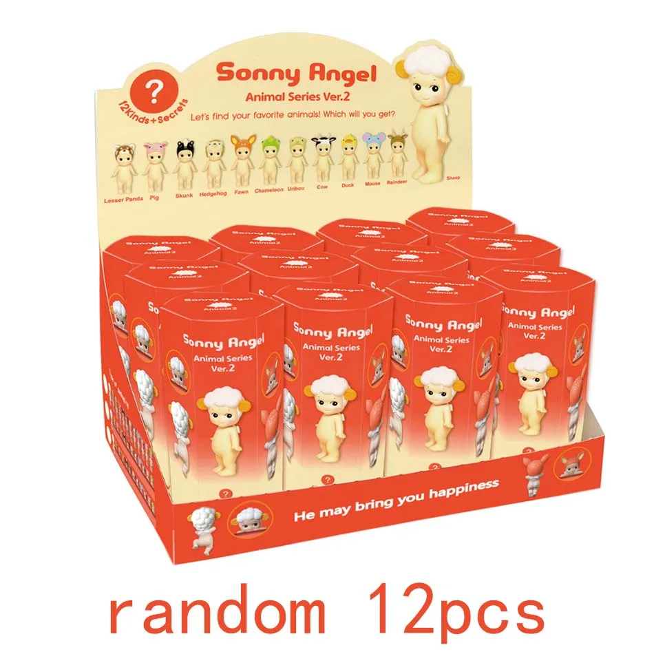 Sonny Angel 20th Anniversary hippers looking back Anime Figures Ornaments Dolls Fans Children Gifts Random 12pcs