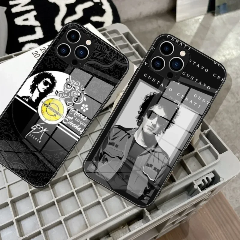 Argentina Gustavo Cerati Soda Stereo Phone Case Tempered Glass for IPhone 14 13 11 12 Pro 8 7 Plus X 13 Pro MAX XR XS MINI Cover