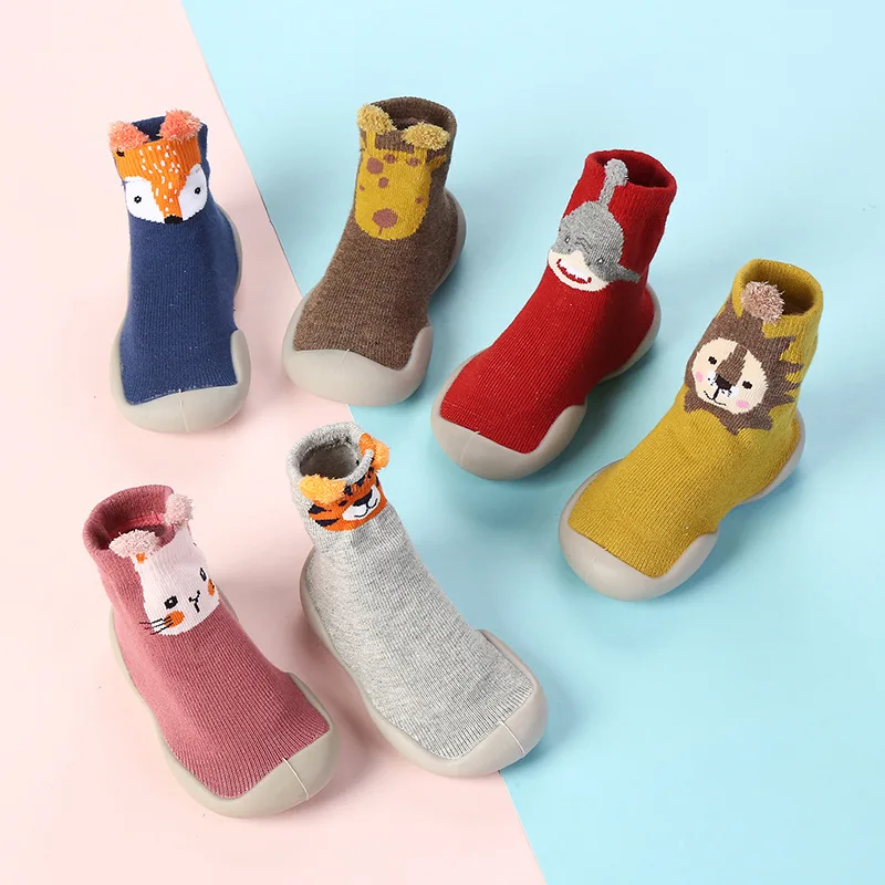 

Baby Shoes Cotton First Shoes Cartoon Toddler Shoes Cute Animal First Walker Kids Soft Rubber Sole Baby Shoe Booties Anti-slip