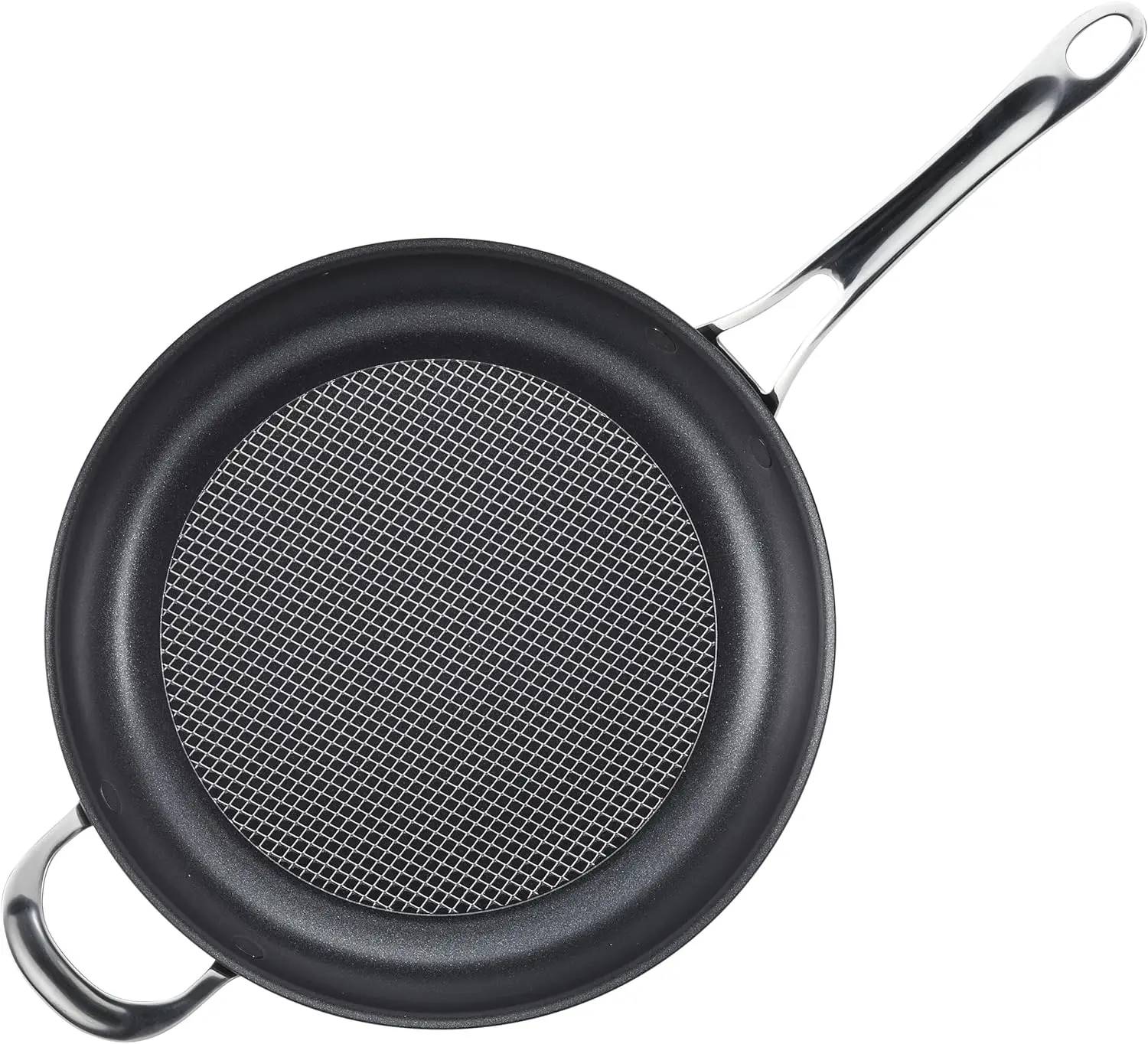 Anolon X Hybrid Nonstick Induction Frying Pans/Skillet Set, 10 Inch and 12 Inch, Dark Gray