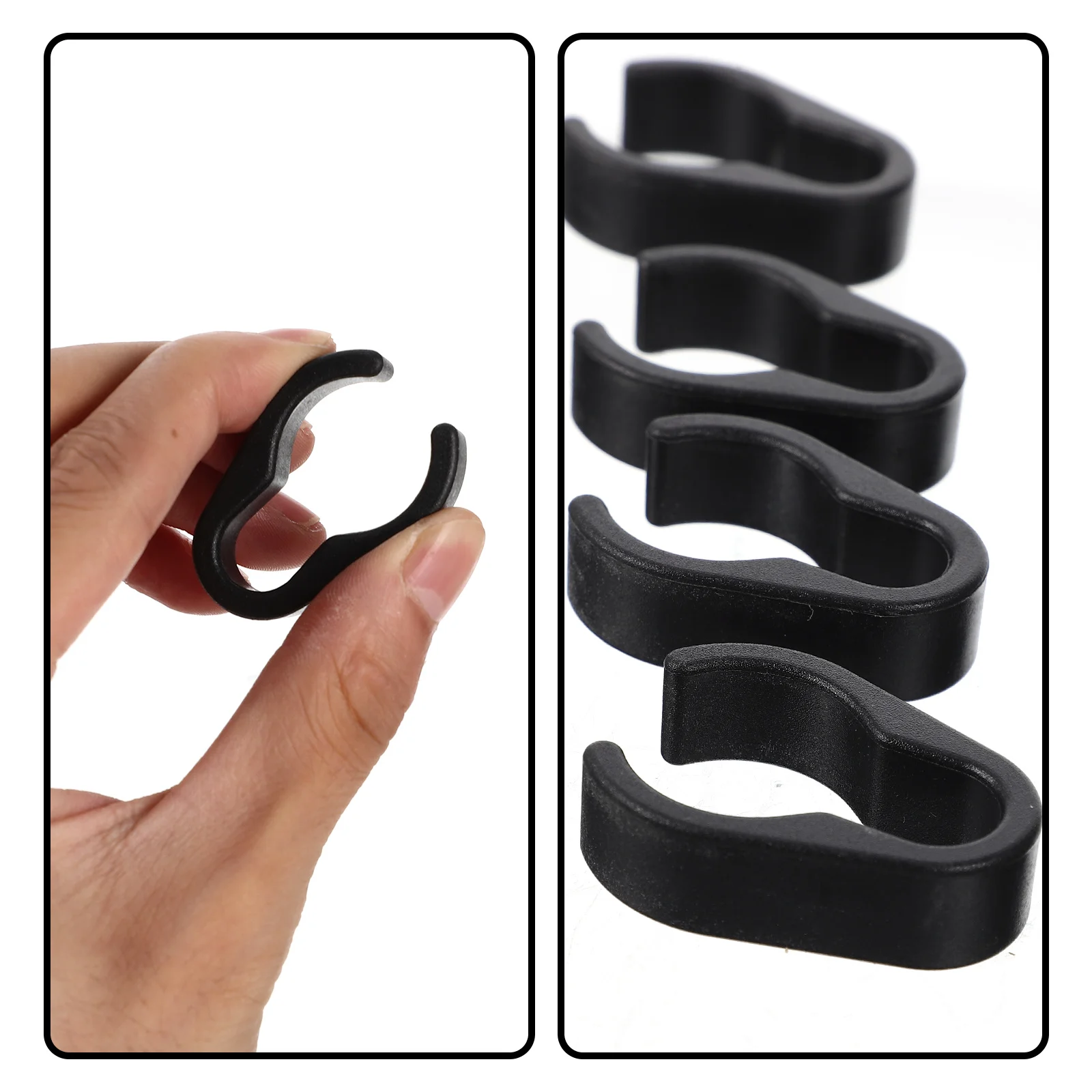 10 szt. Plastikowe klipsy do kabli mikrofonowych, łatwe w montażu uchwyty na przewody do statywów mikrofonowych, oświetlenia, keyboardów, sprzętu audio scenicznego.