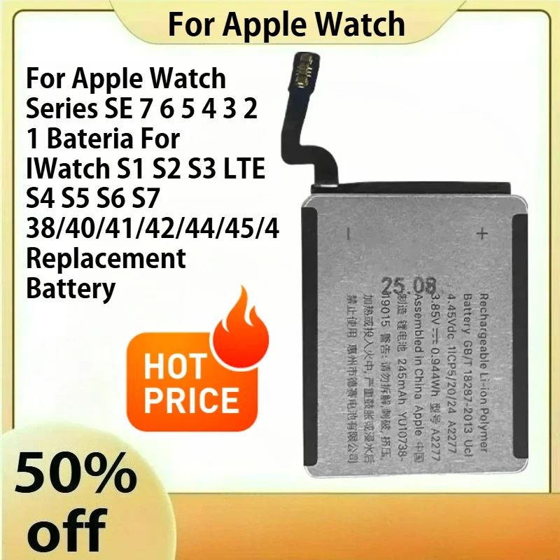 لسلسلة ساعات أبل SE 7 6 5 4 3 2 1 Bateria لـ IWatch S1 S2 S3 LTE S4 S5 S6 S7 38/40/41/42/44/45/4 بطارية بديلة #1