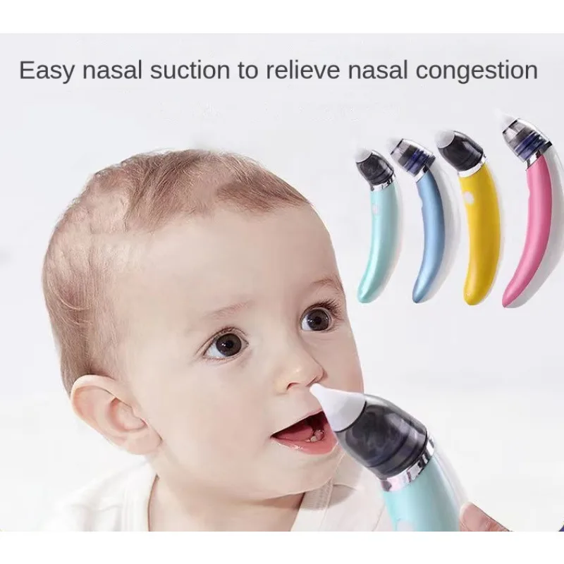 Electric Toddler Snot Aspirators Automatic Newborns Nasal Cleaner Rechargeable Detachable Anti-reflux for Newborn Baby Nursing