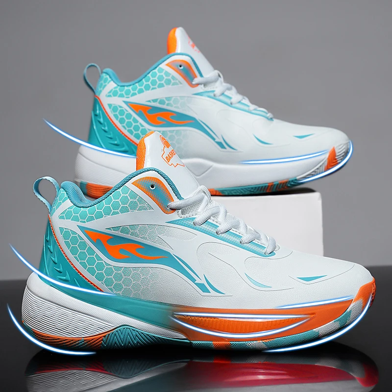 

Мужская модная спортивная обувь для уличной одежды, удобная нескользящая износостойкая дышащая мужская баскетбольная обувь для бега