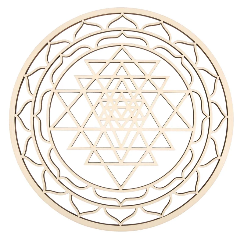 3Pcs/Set Sacred Geomtry Wall Art Set Wooden Wall Art, Sacred Geometry Art, Sculpture, Wall Decorations for Home Decor