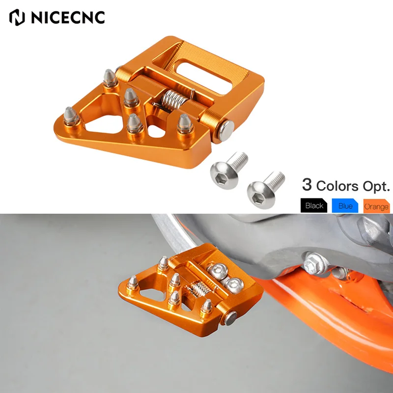

NICECNC For KTM EXC 300 EXC-F 350 SXF 450 2004-2024 Folding Rear Brake Pedal Step Tip Plate For Husqvarna TE 300 GasGas EC 300