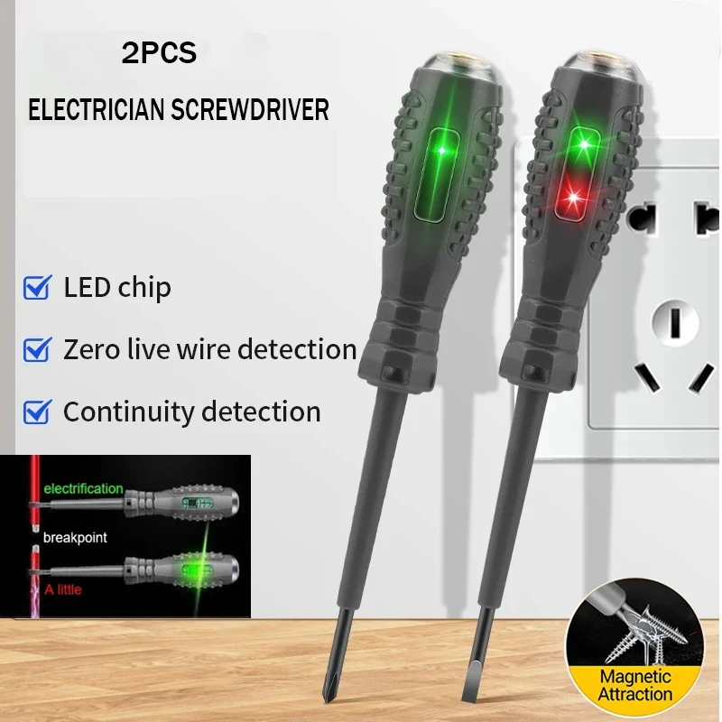 Hot Multifunctional Electricians Screwdrivers Profession Zero Line Induction Voltage Test Electrician Screwdriver Handheld Tools