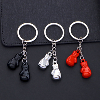 Metal Boxing Gloves Keychain Sport 3D Fitness Boxing Key Ring For Men Backpack Pendant Car Trinket Fight Club Match Gift