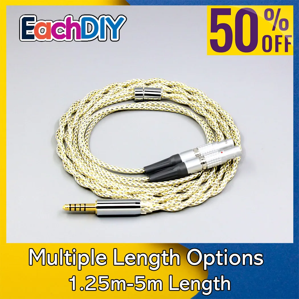 

ТипS 23AWG Litz Shielding Silver OCC Кабель для наушников Focal Utopia Fidelity Circumaural Headphone LN008931